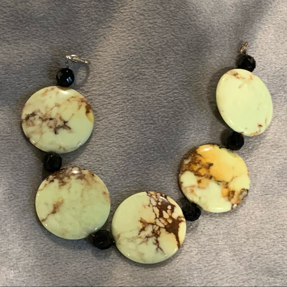 Mineral disc bracelet
